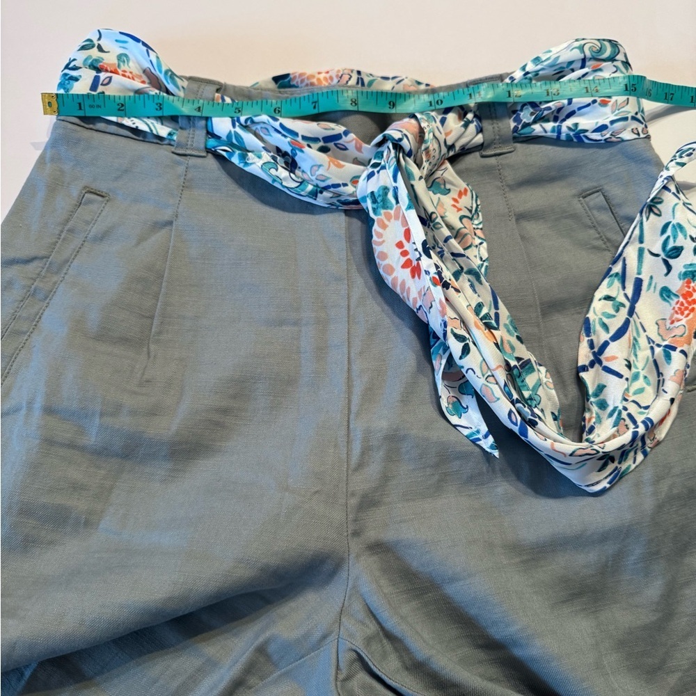 Anthropologie by ett twa Nias Belted Trousers Pants Linen Blend Size 6 - Picture 5 of 10